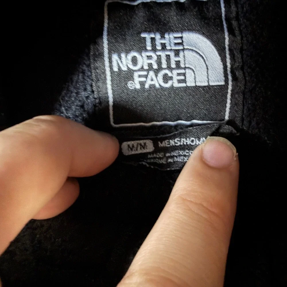 The North Face Denali Fleece Jacket Mens Medium Black Full Zip Outdoor Coat 8236